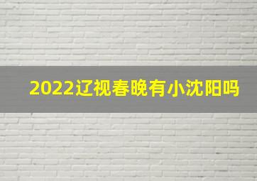 2022辽视春晚有小沈阳吗