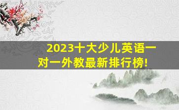 2023十大少儿英语一对一外教最新排行榜! 