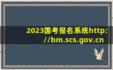 2023国考报名系统http://bm.scs.gov.cn/kl2023