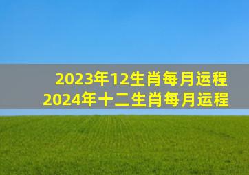 2023年12生肖每月运程 2024年十二生肖每月运程 