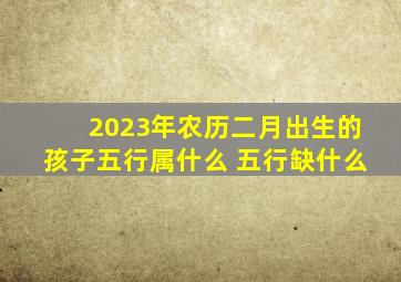 2023年农历二月出生的孩子五行属什么 五行缺什么