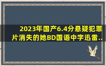 2023年国产6.4分悬疑犯罪片《消失的她》BD国语中字迅雷...