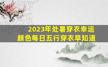 2023年处暑穿衣幸运颜色,每日五行穿衣早知道