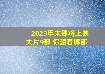 2023年末即将上映大片9部 你想看哪部