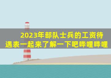 2023年部队士兵的工资待遇表,一起来了解一下吧哔哩哔哩