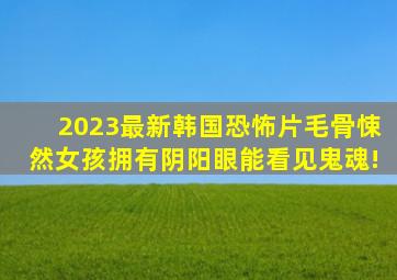 2023最新韩国恐怖片《毛骨悚然》,女孩拥有阴阳眼,能看见鬼魂!