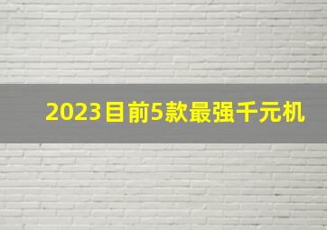 2023目前5款最强千元机