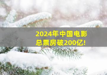 2024年中国电影总票房破200亿!