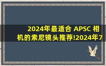 2024年最适合 APSC 相机的索尼镜头推荐!(2024年7月更新) 