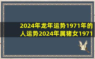 2024年龙年运势1971年的人运势,2024年属猪女1971全年运势属龙