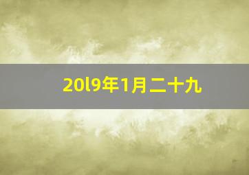 20l9年1月二十九