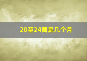 20至24周是几个月