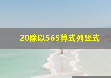 20除以565算式列竖式