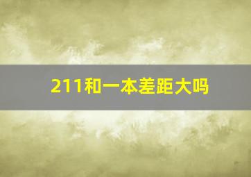 211和一本差距大吗