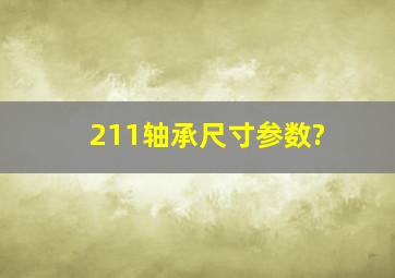 211轴承尺寸参数?