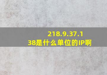 218.9.37.138是什么单位的IP啊