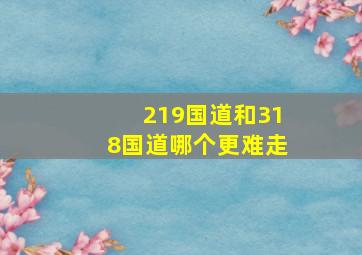 219国道和318国道哪个更难走