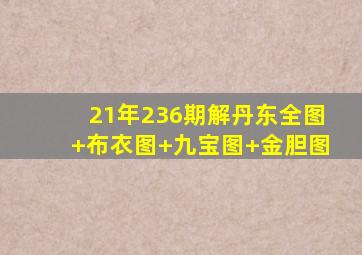 21年236期解丹东全图+布衣图+九宝图+金胆图