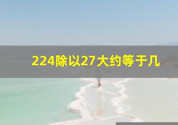 224除以27大约等于几