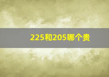 225和205哪个贵