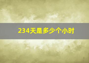 234天是多少个小时