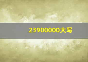 23900000大写(