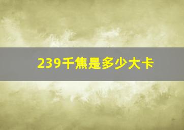 239千焦是多少大卡(