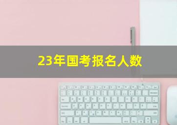 23年国考报名人数