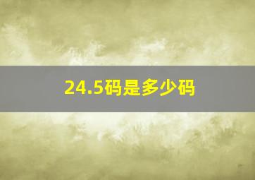 24.5码是多少码 