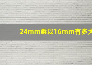 24mm乘以16mm有多大