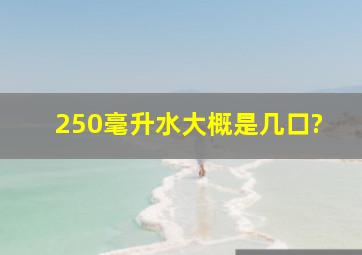 250毫升水大概是几口?