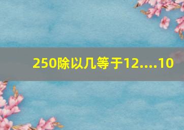 250除以几等于12....10