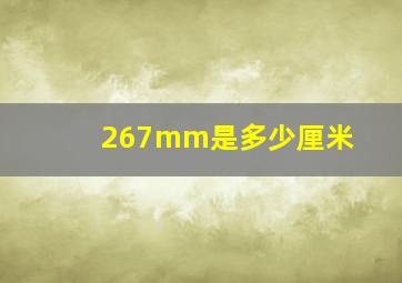 267mm是多少厘米