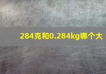 284克和0.284kg哪个大