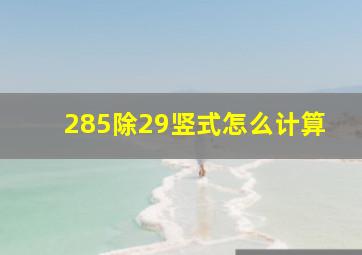 285除29竖式怎么计算