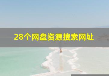 28个网盘资源搜索网址 