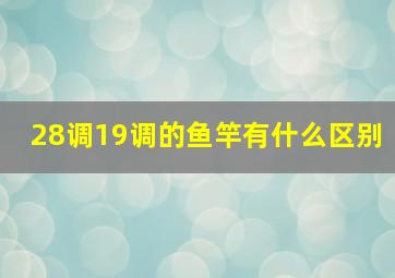 28调19调的鱼竿有什么区别(