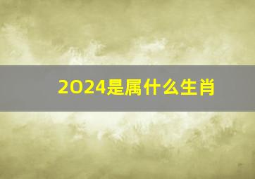 2O24是属什么生肖