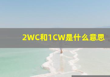 2WC和1CW是什么意思