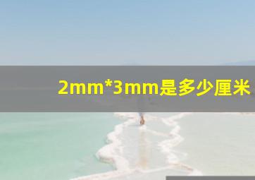 2mm*3mm是多少厘米