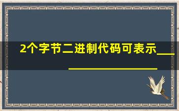 2个字节二进制代码可表示______________________个状态?