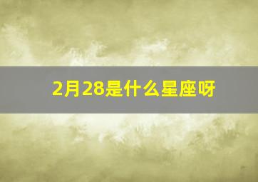 2月28是什么星座呀