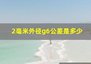 2毫米外径g6公差是多少