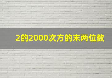 2的2000次方的末两位数