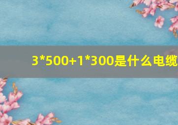 3*500+1*300是什么电缆