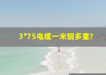 3*75电缆一米铜多重?