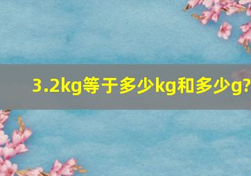 3.2kg等于多少kg和多少g?