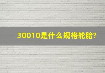 30010是什么规格轮胎?