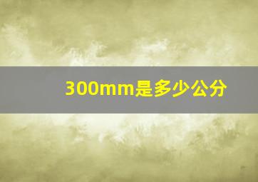 300mm是多少公分(