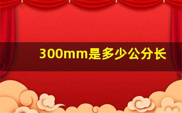 300mm是多少公分长